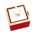 thumbnail image 2 of Caja giratoria para collares, contenedor para collares, colgante decorativo de doble corazón, caja de regalo para compromiso, niñas y mamás. rosa dorada, 2 of 9