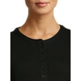 thumbnail image 3 of Time and Tru Women's Quilted Top with ¾-Length Puff Sleeves, Sizes XS-XXXL, 3 of 5