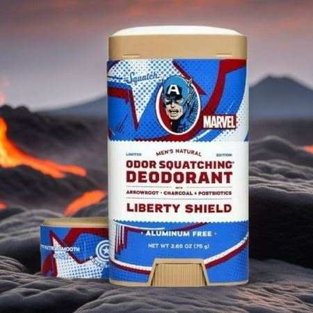 ( case packs Of 30)DR. SQUATCH Men s Natural Deodorant Liberty Shield ( Captain America) 2.65oz