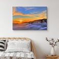 thumbnail image 2 of IDEA4WALL Canvas Wall Art Orange, Blue Sunset Over Yellow Skyline, Foggy Mountain and Valley Landscape Wilderness Photography Realism Traditional Scenic for Living Room, Bedroom, Office - 24"x36", 2 of 4