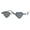 Black (Black), variant on Heart Shape Sunglasses Women's Small Lightweight Metal Frame UV 400 Black, Black