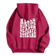 thumbnail image 3 of Women's Casual Crew Neck Pocket English Letter Printed Hoodie plus Size Tunic Hoodie Womens Sweatshirts Pullover Zip up Sweatshirt Women Air Sweatshirt Men Sports Sweatshirts for Women Women Zip up, 3 of 4