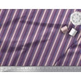 thumbnail image 3 of Soimoi Purple Poly Georgette Fabric Vertical Stripe Print Fabric by the Yard 52 Inch Wide, 3 of 3