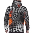 thumbnail image 7 of Lsque Butterflies Optical Illusion Pattern Casual Men's Hoodie,Hooded Sweatshirt with Kangaroo Pocket,Pullover Hoodie-3X-Large, 7 of 7