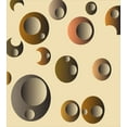 thumbnail image 3 of Ambesonne Abstract Duvet Cover Sets, Funky Bubbles Round, 2-Queen, Pale Brown Caramel, 3 of 7
