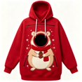 thumbnail image 4 of BOOMNY Christmas Pet Pouch Hoodie for Women Cute Animal Graphic Cat Dog Hoodies for Women Kangaroo Pocket Warm Winter Animal Holder, 4 of 4