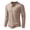 Khaki, variant on Men's Linen Long Sleeve Henley T-Shirt Button Placket Slim Fit Casual Lightweight Top Basic Layering Tee Streetwear Fashion Blouse Black 3XL