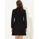 thumbnail image 4 of Abrigo de invierno Allegra K de manga larga acampanado con botonadura sencilla para mujer Negro XL, 4 of 6