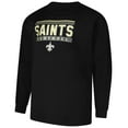 thumbnail image 2 of Men's Profile  Black New Orleans Saints Big & Tall Pop Long Sleeve T-Shirt, 2 of 3