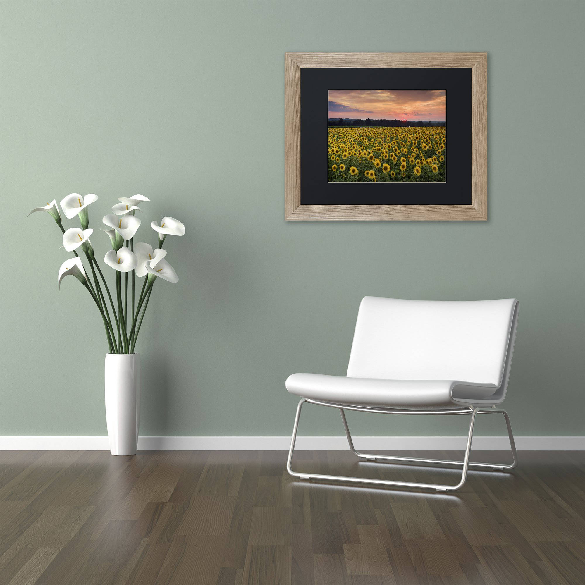 Trademark Fine Art "Sunflower Taps" Canvas Art by Michael Blanchette Photography Black Matte, Birch Frame