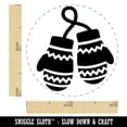 thumbnail image 2 of Cozy Winter Mittens Self-Inking Rubber Stamp Ink Stamper - Dry Pad (No Ink) - Mini 1/2 Inch, 2 of 7