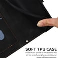 thumbnail image 6 of Leather For Samsung Galaxy S26 Plus 5G 6.7-inch Floral  Printed Wallet Case, With Card Holder,Wristband,Magnetic Clasp Kickstand Folio Cover,Black,For Galaxy S26 Plus 5G, 6 of 8