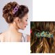thumbnail image 4 of Pack de 4 pasadores decorativos con forma de flor para el pelo, accesorios de metal, pasadores a presión, horquillas para el pelo, coletas gruesas, moños, para mujer, de Casewin, 4 of 5