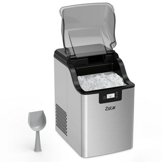 Nugget Ice Maker Countertop, Wamife Portable Ice Machine, Make 26 lbs Ice  in 24 Hrs, 2 Ways Water Refill, Auto-Cleaning, with Ice Scoop and Basket  for Home/Kitchen/Camping/RV. (Stainless Steel Finish) 