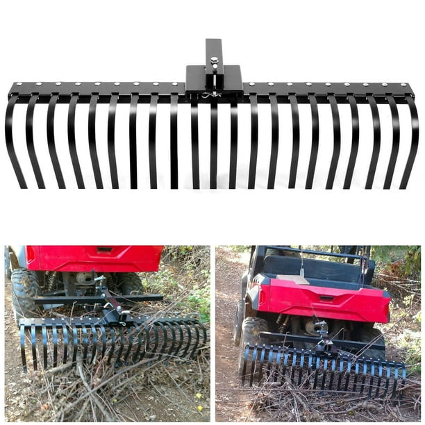 HECASA 3 Point 5 FT Pine Straw Needle Rake for Compact Tractors ATV UTV