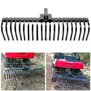 HECASA 3 Point 5 FT Pine Straw Needle Rake for Compact Tractors ATV UTV SxS 2" Hitch Receiver Coil Spring Tines Drag Behind Landscape Rake