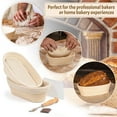 thumbnail image 3 of Bread Proofing Basket Set, Holds 1.5 Pounds Dough Oval Sourdough Proofing Basket  For Home, 3 of 8