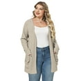 thumbnail image 3 of NISVIYA Women Plus Size Cardigans Dressy Casual Below Hip Length Cardigan Sweater Long Sleeves Open-Front Sweater with Pockets, 3 of 5