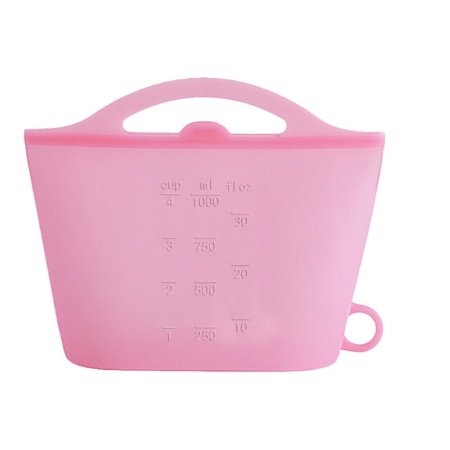 Kwlinmg Zip Closure Bags Bulk Reusable Food Storage Bags Leakproof Freezer Bag Extra Thick Leakproof Silicone and Plastic Ziplock Lunch Bags Food Storage Freezer