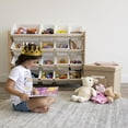 thumbnail image 5 of Humble Crew Tot Tutors SuperSized Toy Storage Organizer with 16 Storage Bins, Grey, 5 of 5