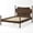 Walnut + King+2, variant on KAIFENG Walnut Finish Retro Four Poster Bed Frame With Curved Tall Headboard No Extra Foundation Required