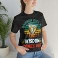 thumbnail image 3 of Bourbon Goes In Wisdom Comes Out Vintage Sunset Drink Gift Tshirt S-3XL, 3 of 3