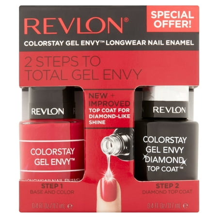 Revlon ColorStay Gel Envy Longwear Vernis à ongles, 0,4 fl oz, 2 count