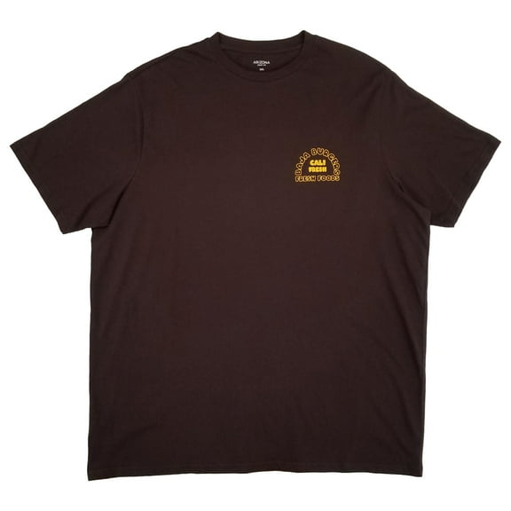 Arizona Mens Big & Tall Brown Short Sleeve Baja Burgers Graphic Tee T-Shirt 2XLB