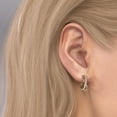 thumbnail image 2 of 15mm Small Twig Pavé Hoop Earrings with Lab-Grown Diamonds – Nature-Inspired Elegance in 10K Yellow Gold, 2 of 3