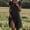 Black, variant on Yellow Summer Dresses for Women Short Sleeve Cre W Neck Linen Midi Dress Solid Color Causal Beach Vacation Dresses