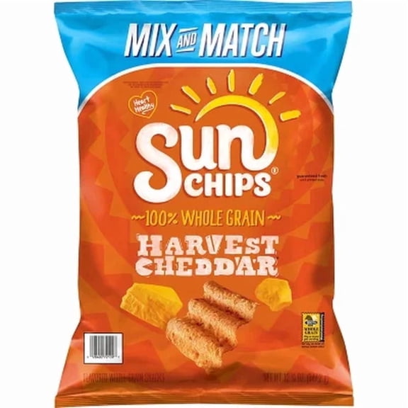 Party Perfect SunChips Harvest Cheddar 12.25 oz Wholegrain Snacks