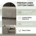 thumbnail image 5 of UIXE Swivel Accent Chair Set of 2, Chenille Upholstered Arm Chair for Living Room, Modern Club Armchair Comfy Single Sofa Bedroom Reading Seat, Sand, 5 of 7