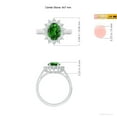 thumbnail image 6 of ANGARA Lab Grown 1.5 Ct Princess Diana Inspired Emerald Ring with Lab Diamond for Women in 14K White Gold (Size-9x7mm) | May Birthstone, Anniversary, Jewelry Gift for Women | Lab-Grown Emerald Ring, 6 of 10