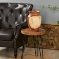 thumbnail image 5 of Greenage Suar Wood Vase-7.5"x7.5"x11.9", 5 of 9