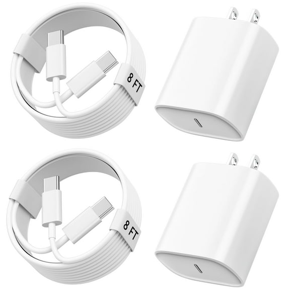 Cargador+cable USB C a C de 20 W para iPhone 15 Pro Max