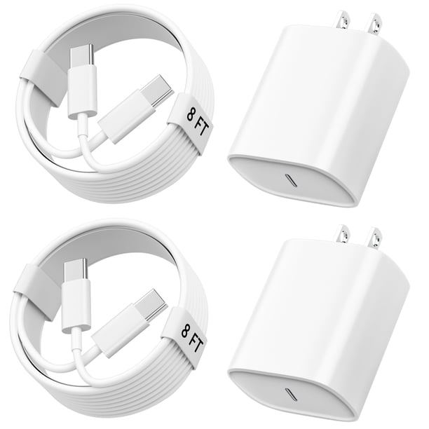 Cargador+cable USB C a C de 20 W para iPhone 15 Pro Max