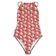 thumbnail image 3 of Hello Kitty Women's One Piece Swimsuit High Neck Tummy Control Swimwear Bathing Suit, 3 of 7