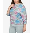 thumbnail image 6 of Alfred Dunner Womens Plus-Size Shadow Floral Bordered Top, 6 of 6