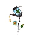 thumbnail image 2 of Evergreen Flag Beautiful Hummingbird Solar Jar Watering Can Garden Stake - 3 x 9 x 39 Inches, 2 of 3