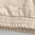 thumbnail image 6 of Men Stand Collar Suede Jacket, Zip Up Long Sleeve Coat Lightweight Windproof Outerwear Khaki XXXXL(XXXXL), 6 of 9