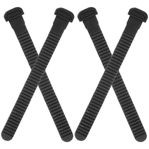 ETEREAUTY 4-Pack Black Adjustable Roller Skate Buckle Straps Replacement for Secure and Smooth Skating