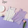 thumbnail image 2 of Maean 2 Pack Girls Cotton Camisole Undershirts Soft Sleeveless Scoop Neck Cami Tank Tops for 3-13 Years, 2 of 5