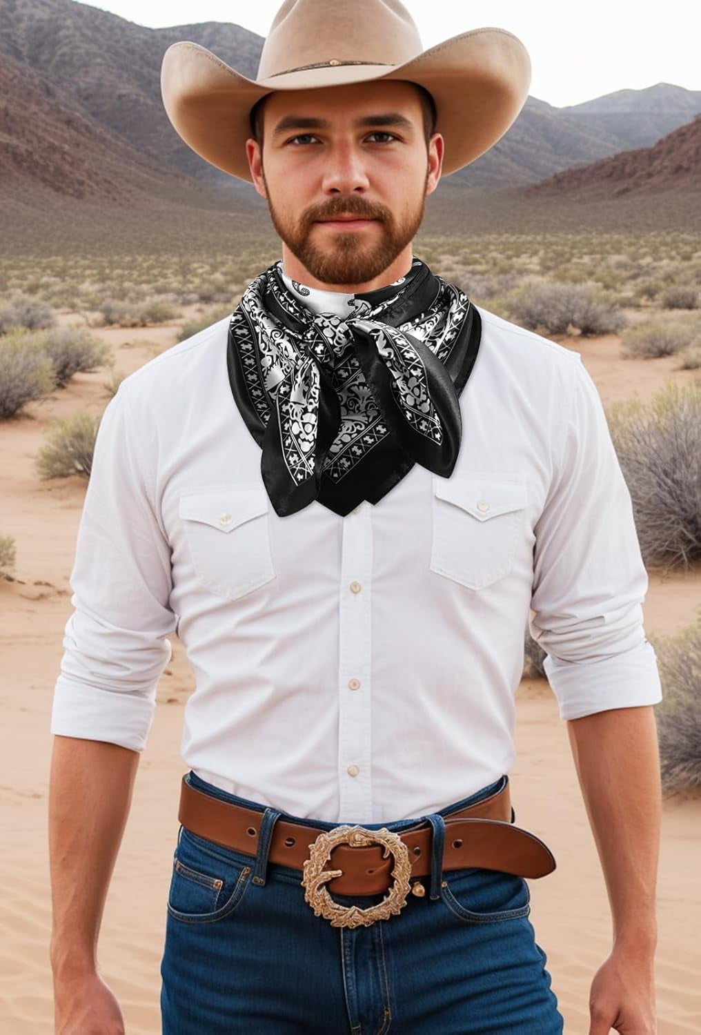 Western Bandana Tie How To Tie A Neckerchief Cowboy Style Hold