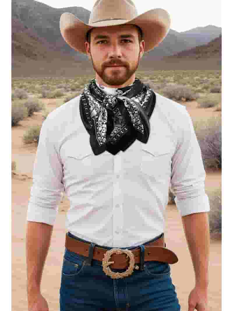 Western Bandana Tie How To Tie A Neckerchief Cowboy Style Hold