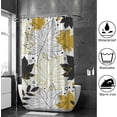 thumbnail image 4 of 66 x 72 Inches Coolnut Shower Curtain Set with Hooks, Gold Autumn Leaves Polyester Waterproof Bath Curtain for Bathroom Bathtubs Decor, 4 of 6