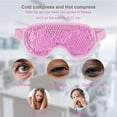 thumbnail image 2 of pitrice Cache-Oeil en Tissu PVC, Bandeau, Compresse Chaude/froide, Cache-Oeil Élastique, Protection des Yeux pour Dormir, Rouge Pâle, 2 of 6