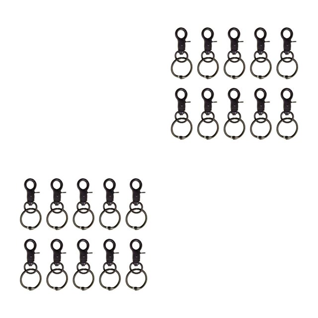sweethay Hebilla colgante de 10 piezas con cierres de langosta de Metal, hebillas para bolso DIY, conectores finales, , fabricación de joyas, Negro 2Conjunto