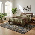 thumbnail image 3 of Kzaei 8'x10' Area Rug for Living Room, Vintage Boho Soft Low-Pile Living Room Rugs, Stain Resistant Botanical Non-Slip Carpet for Girls Bedroom, 3 of 7
