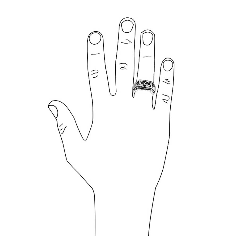 Bague Homme Chevalière Noire Et Argent - Acier Inoxydable Plaqué Argent 18K - Taille 7 à 12 - Cadeau Mariage, Fête Des Pères