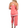thumbnail image 4 of Doublju Women's Sleeveless Racerback Lace Capri Pajama 2 Pcs Set (Plus Size Available), 4 of 4